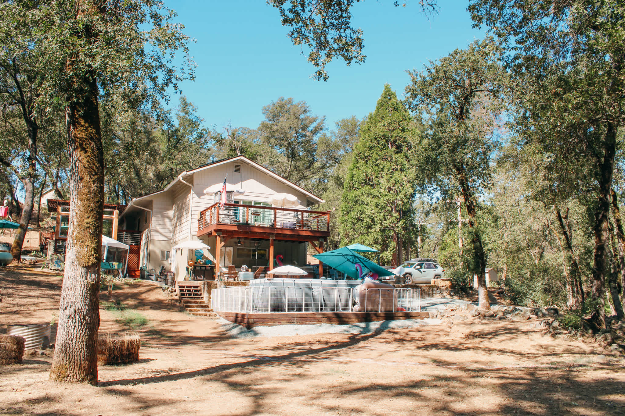 The home with the bathroom downstairs on the ground level is within a short walking distance